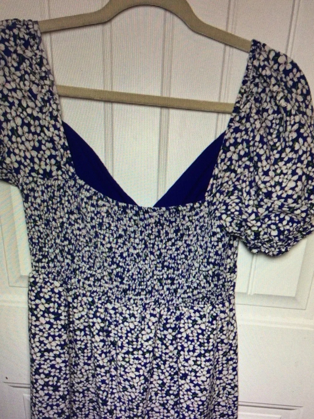 lululemon athletica Navy and White Floral Short Sleeve Dress